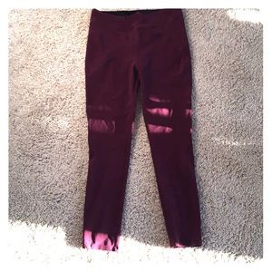 Maroon Spanx leggings size L